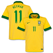 Neymar #11 Brazil Home World Cup 2014