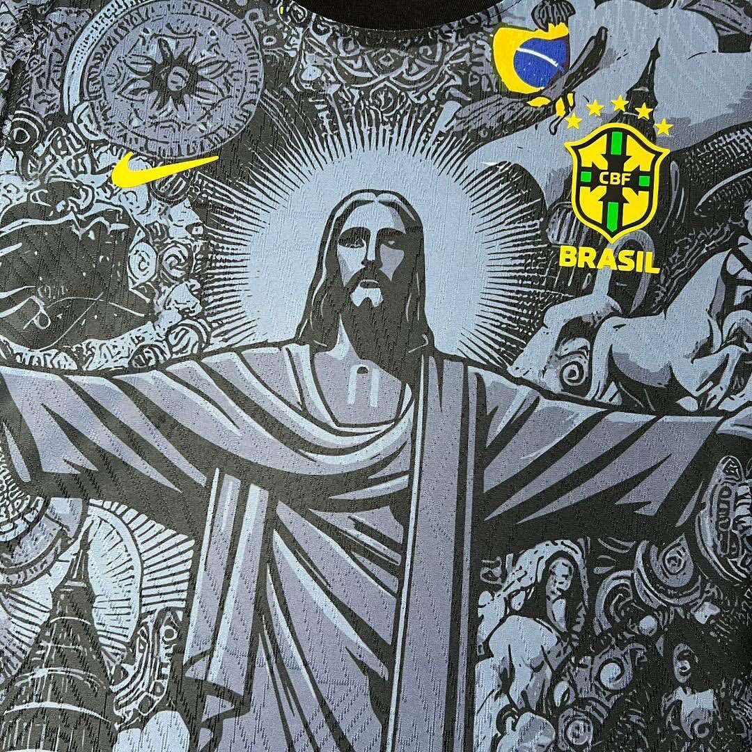 Brazil Black Special Lord Jesus Christ Jersey 23/24