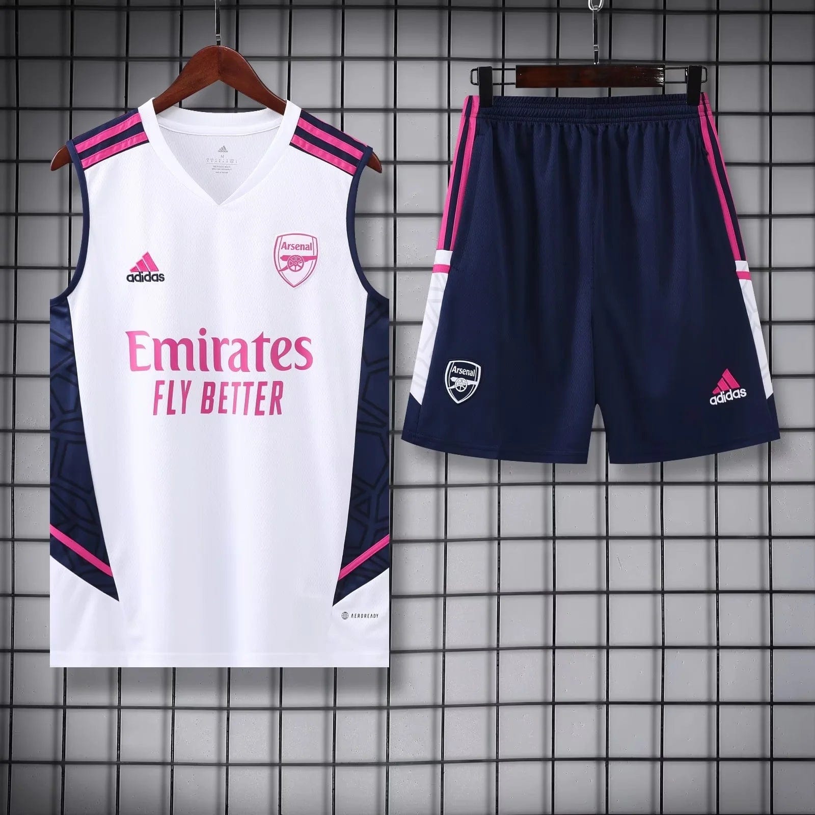 Arsenal Sleeveless Training Kit 23/24 - White