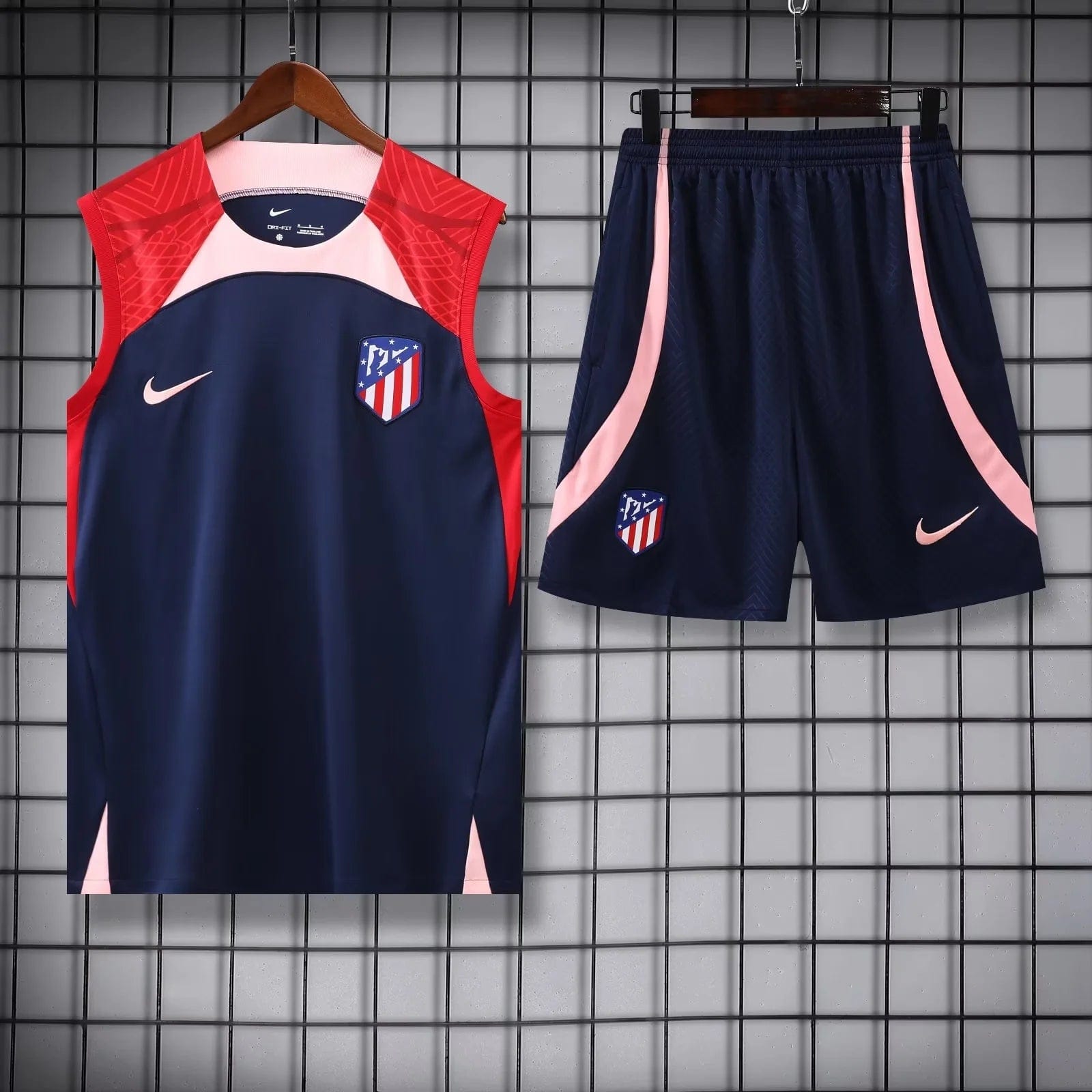 Atletico Madrid Sleeveless Training Kit 23/24 - Blue/Red