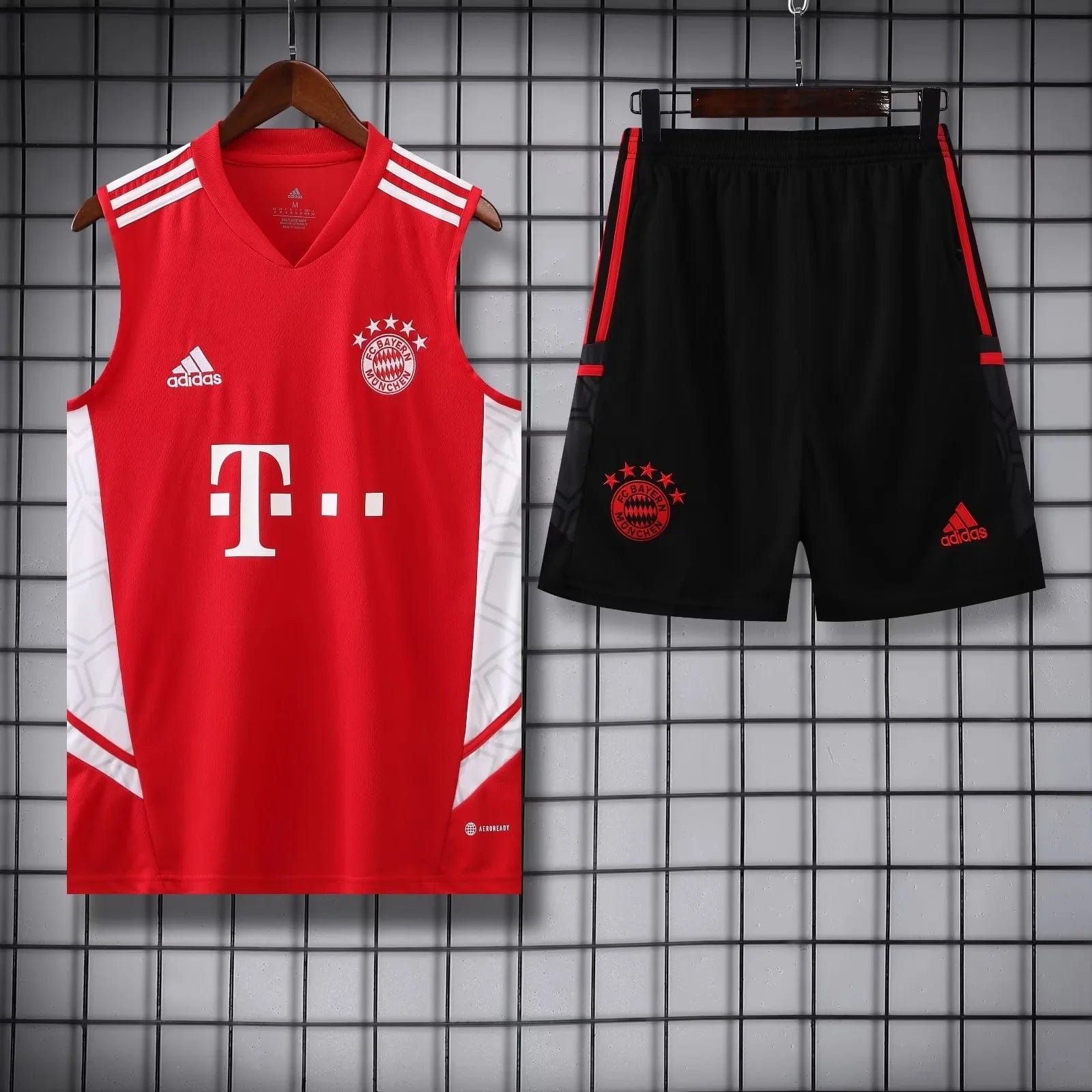 Bayern Munich Sleeveless Training Kit 23/24 - Red/White