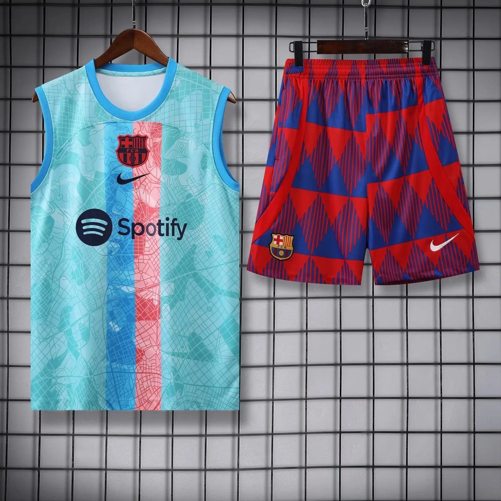 FC Barcelona Sleeveless Training Kit 23/24 - Sky Blue