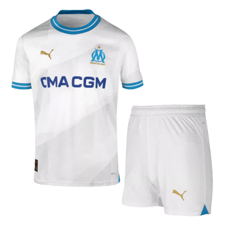 Olympique Marseille Home Jersey Kit 2023/24 - Kids